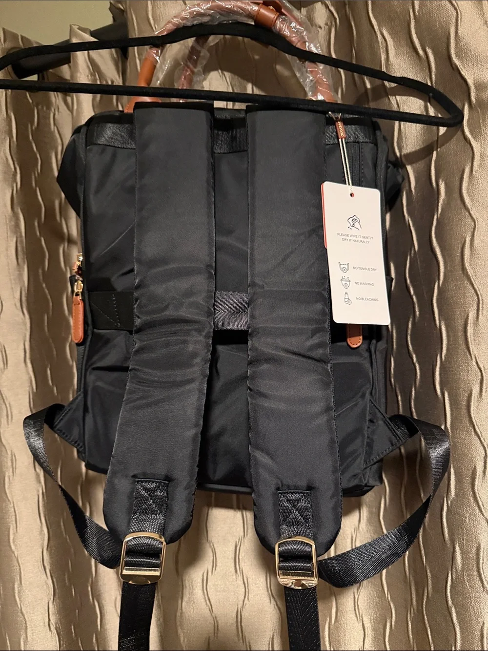 Black Lovevook Bag Backpack with Tan Trim Unisex New Teacher Business